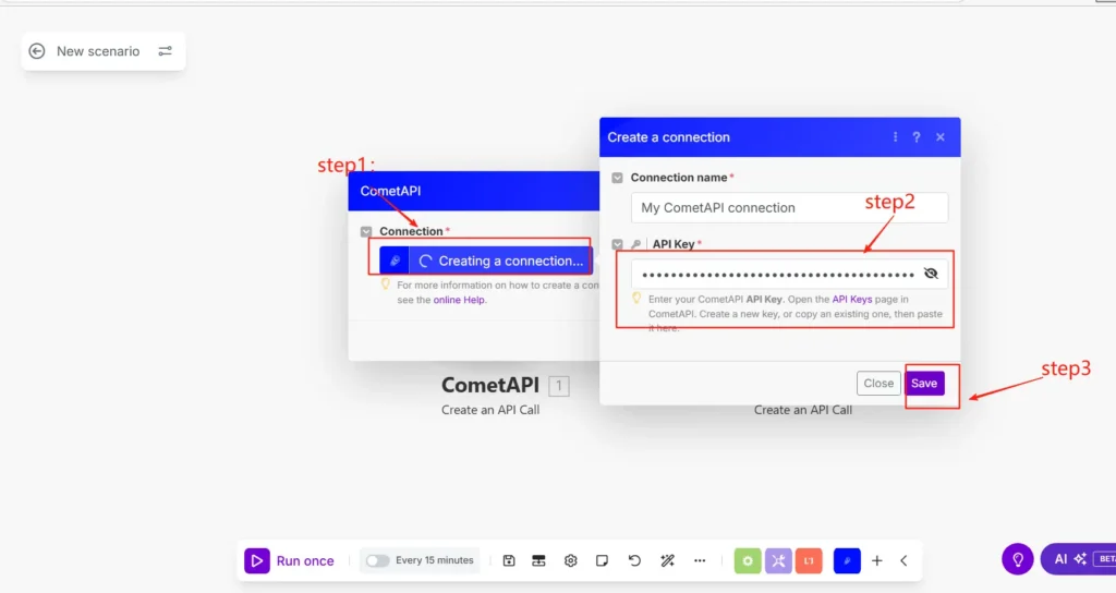 How to integrate AI APIs in Make using CometAPI?