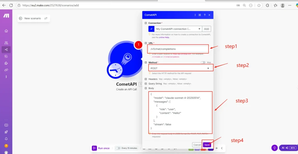 How to integrate AI APIs in Make using CometAPI?