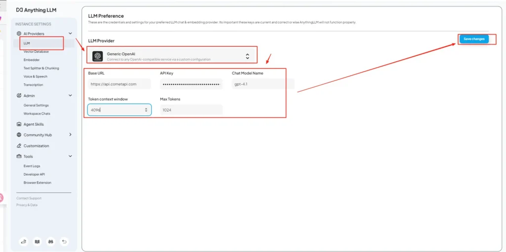 Como integrar o AnythingLLM com a CometAPI?